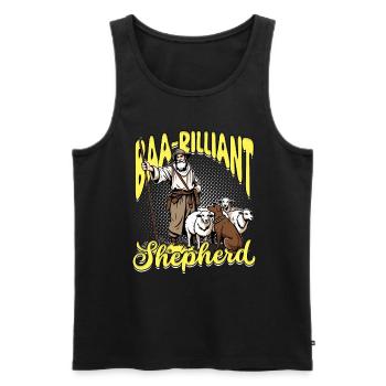 Schafhirte Schäferei Baa-rilliant Shepherd - Männer Premium Bio Tank Top - Schwarz - Vorne - AI Model Male 178 light (178cm)