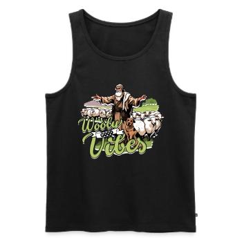 Shepherd Sheep Sheep Shepherd - Men's Premium Organic Tank Top - black - Front - AI Model Male 178 light (178cm)