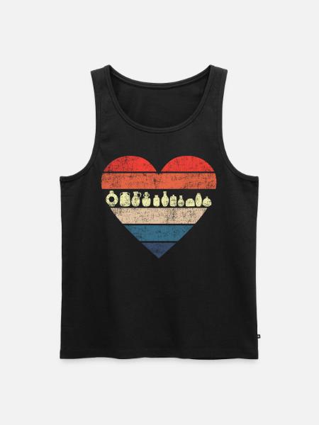 Pottery Ceramics Artist Heart - Men's Premium Organic Tank Top - black