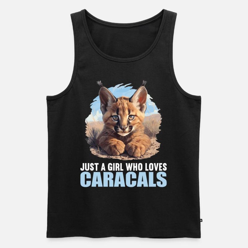 Caracal Karakale Karakal - Männer Premium Bio Tank Top - Schwarz