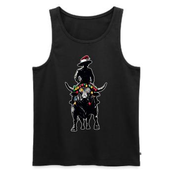 Stierreiter Stierreiten Weihnachtsmütze Xmas - Männer Premium Bio Tank Top - Schwarz - Vorne - Michal (187cm)