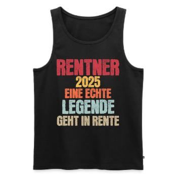 Rentner 2025 - Männer Premium Bio Tank Top - Schwarz - Vorne - Michal (187cm)