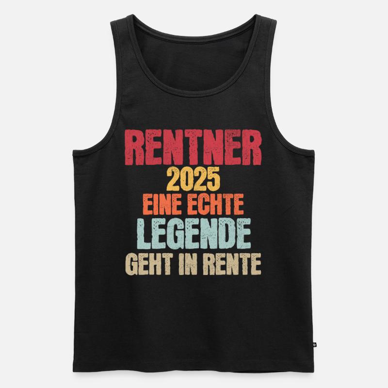 Rentner 2025 - Männer Premium Bio Tank Top - Schwarz