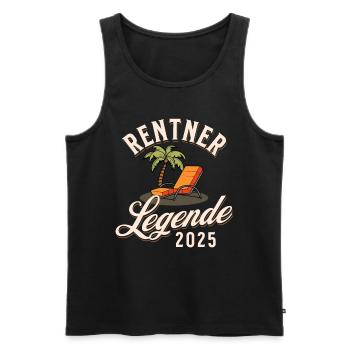 Rentner 2025 - Männer Premium Bio Tank Top - Schwarz - Vorne - Michal (187cm)