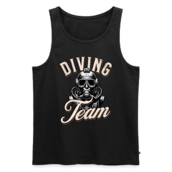 Diving Divers - Men's Premium Organic Tank Top - black - Front - AI Model Male 178 light (178cm)