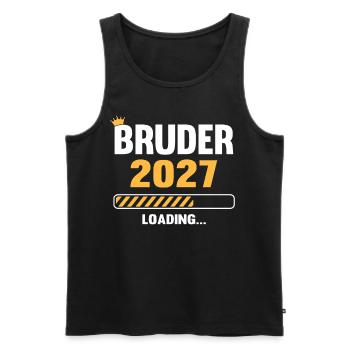Bruder 2027 Loading - Men's Premium Organic Tank Top - black - Front - AI Model Male 178 light (178cm)