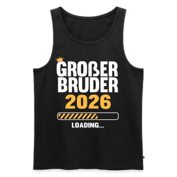 Großer Bruder 2026 Loading - Männer Premium Bio Tank Top - Schwarz - Vorne - AI Model Male 178 light (178cm)