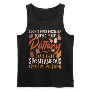 Pottery Ceramics Artist I Don't - Men's Premium Organic Tank Top - black - Front - Michal (187cm)