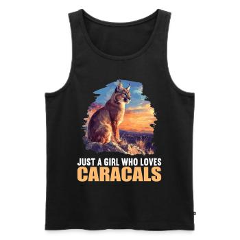 Caracal Karakale Karakal - Men's Premium Organic Tank Top - black - Front - AI Model Male 178 light (178cm)