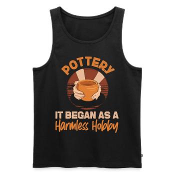 Pottery Ceramics Artist Pottery It - Men's Premium Organic Tank Top - black - Front - Michal (187cm)