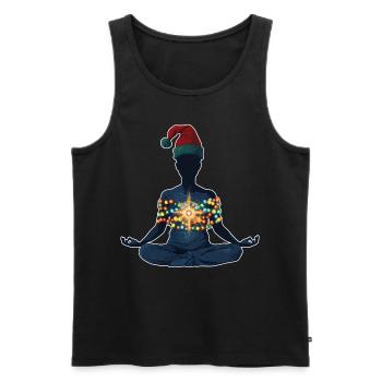 Guérison des chakras Guérisseur Reiki Maître chapeau de Père Noël - Débardeur bio Premium Homme - noir - Devant - Michal (187cm)