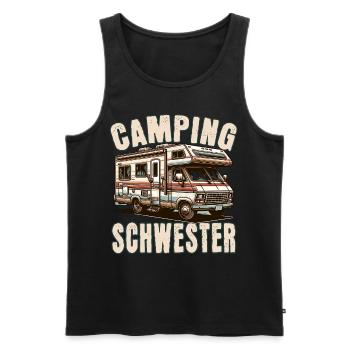 Camping Schwester - Männer Premium Bio Tank Top - Schwarz - Vorne - Michal (187cm)