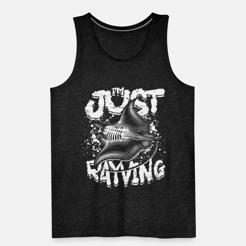 Mantarochen Stechrochen I'm Just Rayving Männer Premium Bio Tank Top