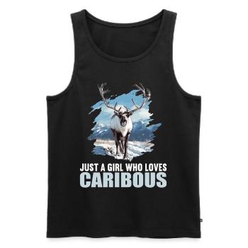 Caribou Karibus Karibu - Männer Premium Bio Tank Top - Schwarz - Vorne - AI Model Male 178 light (178cm)