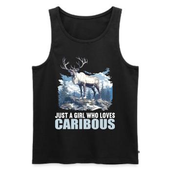 Caribou Karibus Karibu - Männer Premium Bio Tank Top - Schwarz - Vorne - AI Model Male 178 light (178cm)