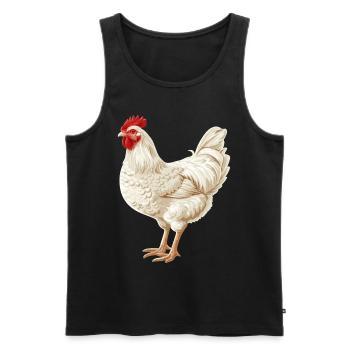 Rooster Hähne Hahn - Männer Premium Bio Tank Top - Schwarz - Vorne - AI Model Male 178 light (178cm)