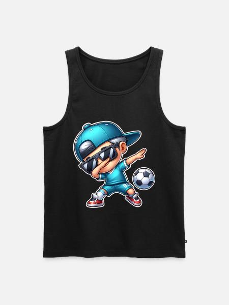 Soccer Cool Soccer Player Dabbing - Men's Premium Organic Tank Top - black