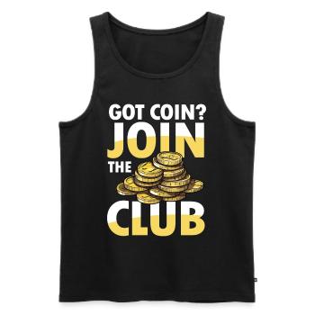 Got Coin Join The Club für einen Münzsammler - Männer Premium Bio Tank Top - Schwarz - Vorne - AI Model Male 178 light (178cm)