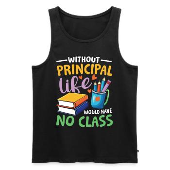 Without principals life would have no class - Männer Premium Bio Tank Top - Schwarz - Vorne - Michal (187cm)