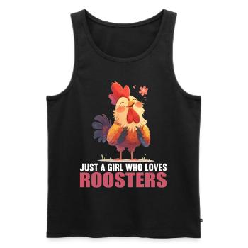 Rooster Hähne Hahn - Männer Premium Bio Tank Top - Schwarz - Vorne - AI Model Male 178 light (178cm)