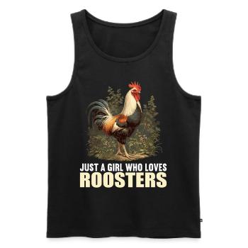 Rooster Hähne Hahn - Männer Premium Bio Tank Top - Schwarz - Vorne - AI Model Male 178 light (178cm)