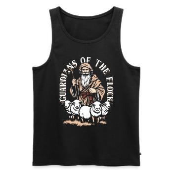 Schafhirte Schäferei Guardians of the Flock - Männer Premium Bio Tank Top - Schwarz - Vorne - AI Model Male 178 light (178cm)