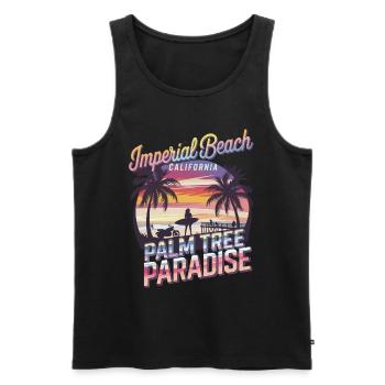 Colorful Beach Sunset Design For Surfers für - Männer Premium Bio Tank Top - Schwarz - Vorne - Michal (187cm)