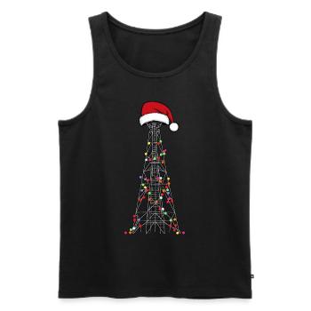 Ham Radio Operator Amateur Radio Weihnachtsmütze - Männer Premium Bio Tank Top - Schwarz - Vorne - Michal (187cm)