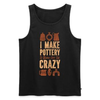 Pottery Ceramics Artist I Make - Men's Premium Organic Tank Top - black - Front - Michal (187cm)