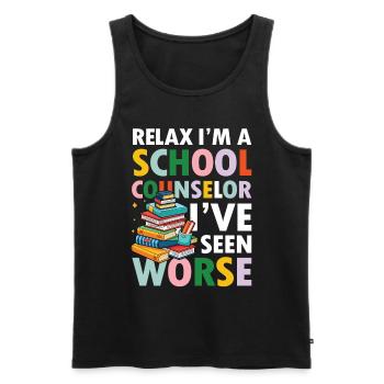I'm a School Counselor - Männer Premium Bio Tank Top - Schwarz - Vorne - Michal (187cm)
