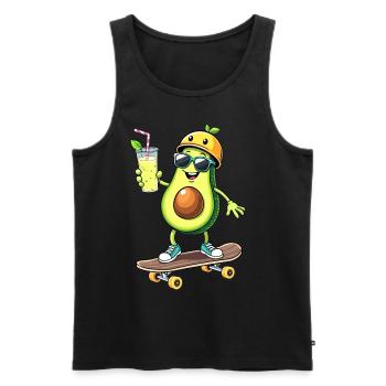 Lustige Avocado-Limonade für einen Avocado Fan - Männer Premium Bio Tank Top - Schwarz - Vorne - Michal (187cm)