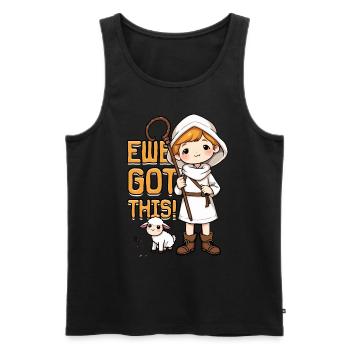 Schafhirte Schäferei Schafe Hirte Ewe Got This! - Männer Premium Bio Tank Top - Schwarz - Vorne - AI Model Male 178 light (178cm)