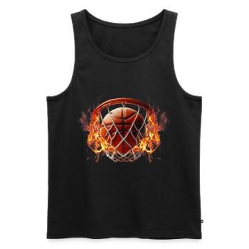 Basket-ball Joueurs de basket-ball - Débardeur bio Premium Homme - noir - Devant - Michal (187cm)