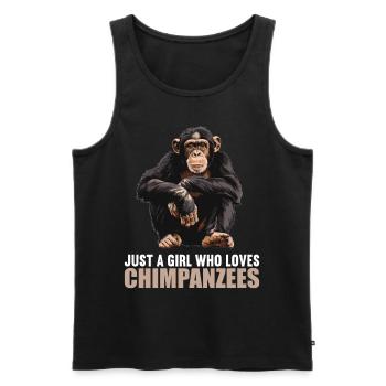 Chimpanzee Schimpansen Schimpanse - Männer Premium Bio Tank Top - Schwarz - Vorne - AI Model Male 178 light (178cm)