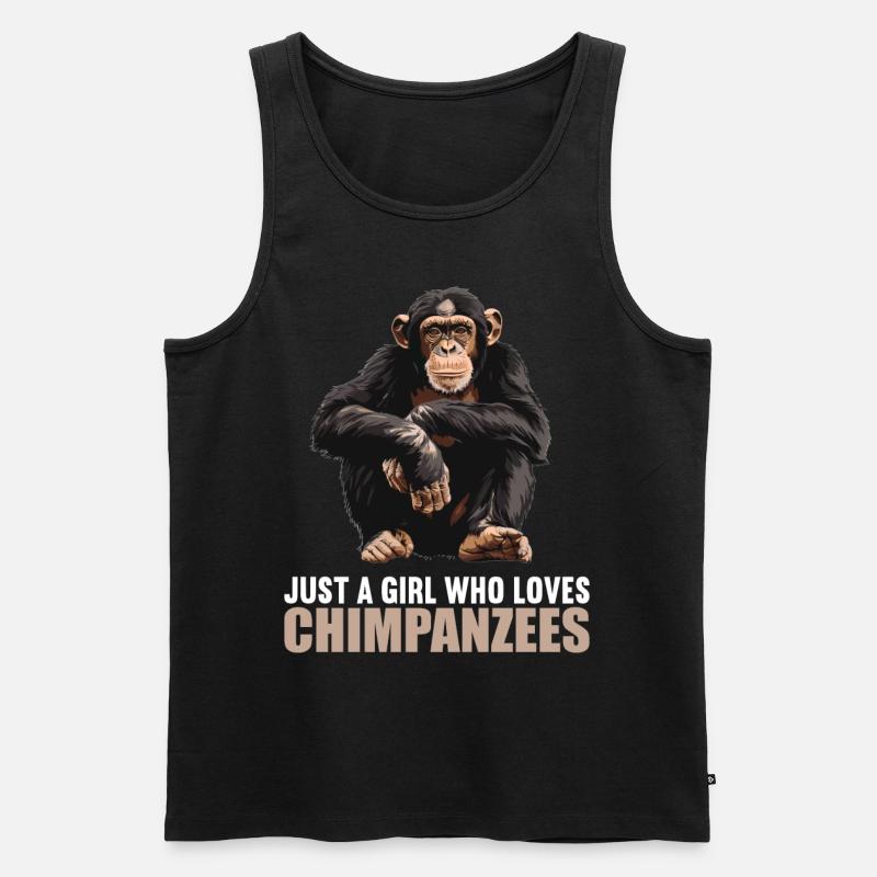 Chimpanzee Schimpansen Schimpanse - Männer Premium Bio Tank Top - Schwarz