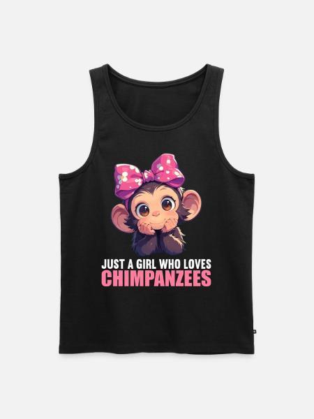 Chimpanzee Schimpansen Schimpanse - Men's Premium Organic Tank Top - black
