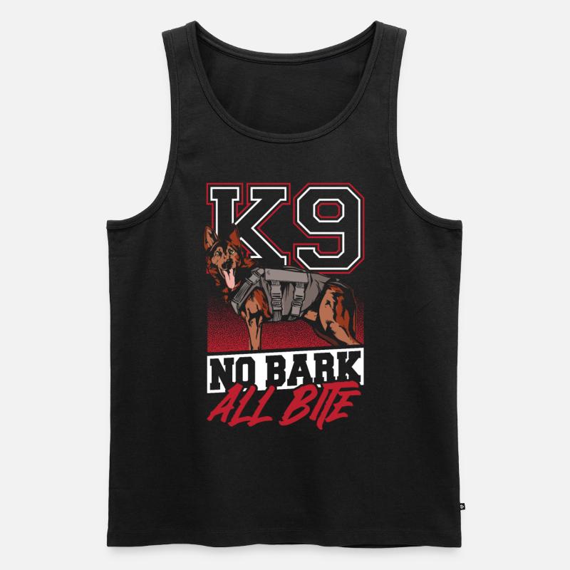Polizei- und Schäferhund - Männer Premium Bio Tank Top - Schwarz