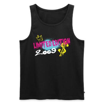 Limited Edition 2009 Geburtstag 2009 Geboren - Männer Premium Bio Tank Top - Schwarz - Vorne - Michal (187cm)