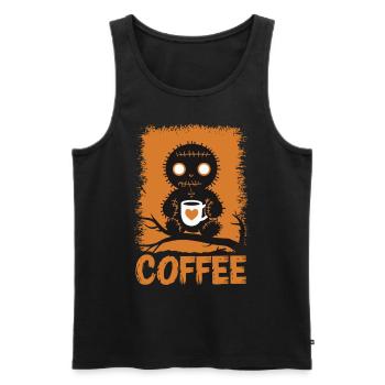 Niedliche Voodoo-Puppe Kaffee-Liebhaber - Männer Premium Bio Tank Top - Schwarz - Vorne - Michal (187cm)