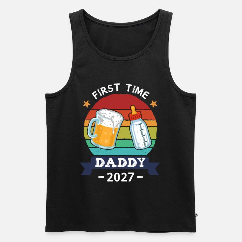 First Time Daddy 2027 - Men's Premium Organic Tank Top - black