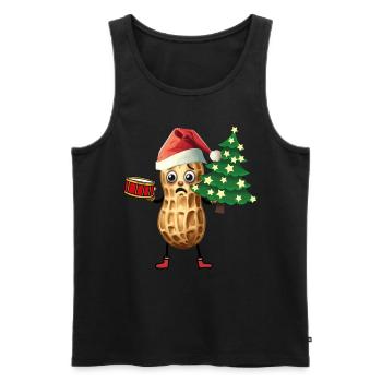 Nikolaus Weihnachtsmann Tannenbaum Erdnuss Kind - Männer Premium Bio Tank Top - Schwarz - Vorne - Michal (187cm)