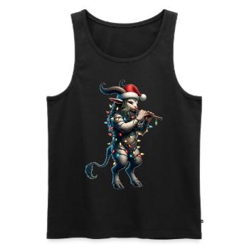 Faun Satyrs Goat Men Ancient Greek Christmas - Men's Premium Organic Tank Top - black - Front - AI Model Male 178 light (178cm)