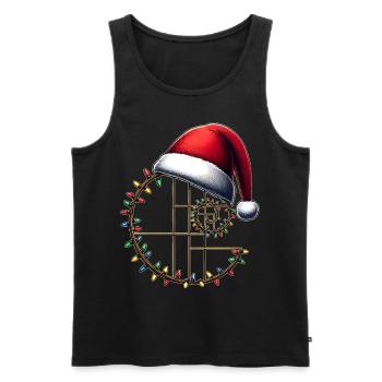 Fibonacci Golden Ratio Sacred Geometry - Men's Premium Organic Tank Top - black - Front - AI Model Male 178 light (178cm)