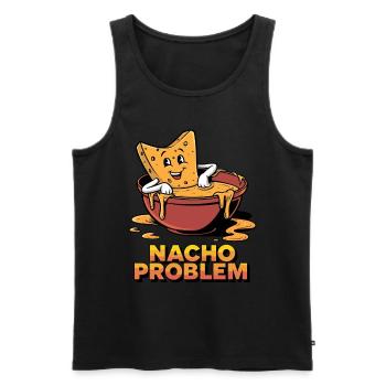 Lustige Käse-Liebhaber Nacho Problem Cartoon - Männer Premium Bio Tank Top - Schwarz - Vorne - AI Model Male 178 light (178cm)