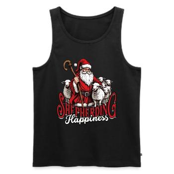 Schafhirte Schäferei Shepherding Happiness - Männer Premium Bio Tank Top - Schwarz - Vorne - AI Model Male 178 light (178cm)