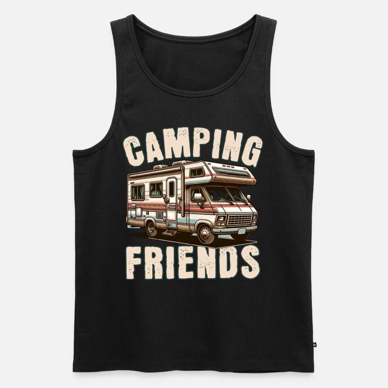 Camping - Männer Premium Bio Tank Top - Schwarz