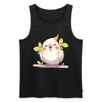 Cockatiel Nymphensittiche Nymphensittich - Männer Premium Bio Tank Top - Schwarz - Vorne - AI Model Male 178 light (178cm)