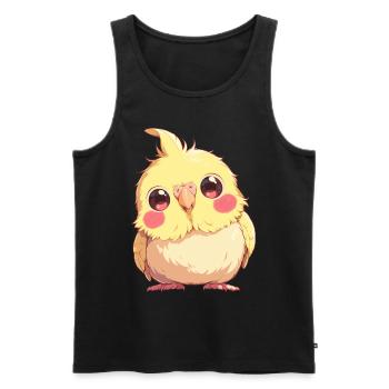 Cockatiel Nymphensittiche Nymphensittich - Männer Premium Bio Tank Top - Schwarz - Vorne - AI Model Male 178 light (178cm)