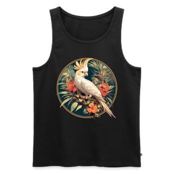 Cockatiel Nymphensittiche Nymphensittich - Männer Premium Bio Tank Top - Schwarz - Vorne - AI Model Male 178 light (178cm)