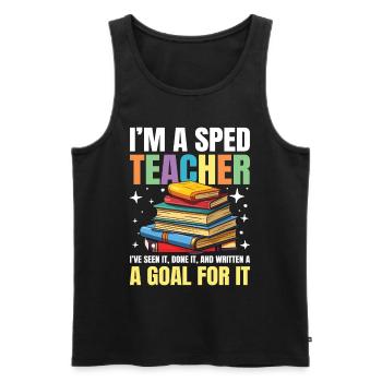 I'm a SPED teacher - Männer Premium Bio Tank Top - Schwarz - Vorne - Michal (187cm)
